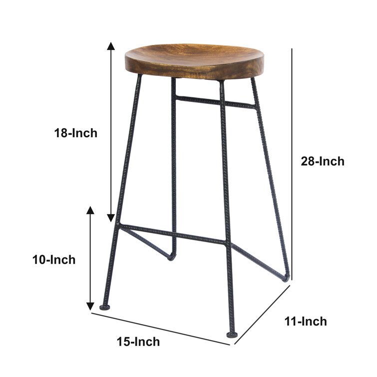 Union Rustic Travon Solid Wood 28 Bar Stool Reviews Wayfair